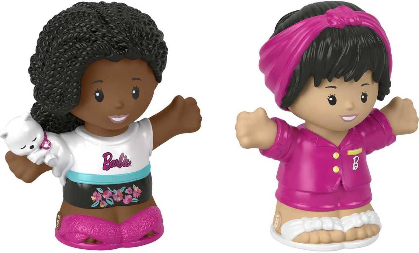 Little People Toddler Toys Barbie Sleepover Figure Set with 2 Characters for Preschool Pretend Play Kids Ages 18+ Months