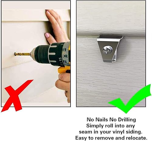 Miniatura 6 de Ganchos laterales de vinilo para cámara Blink para exteriores, clips laterales sin agujeros para montar el sistema de cámara de seguridad Blink al