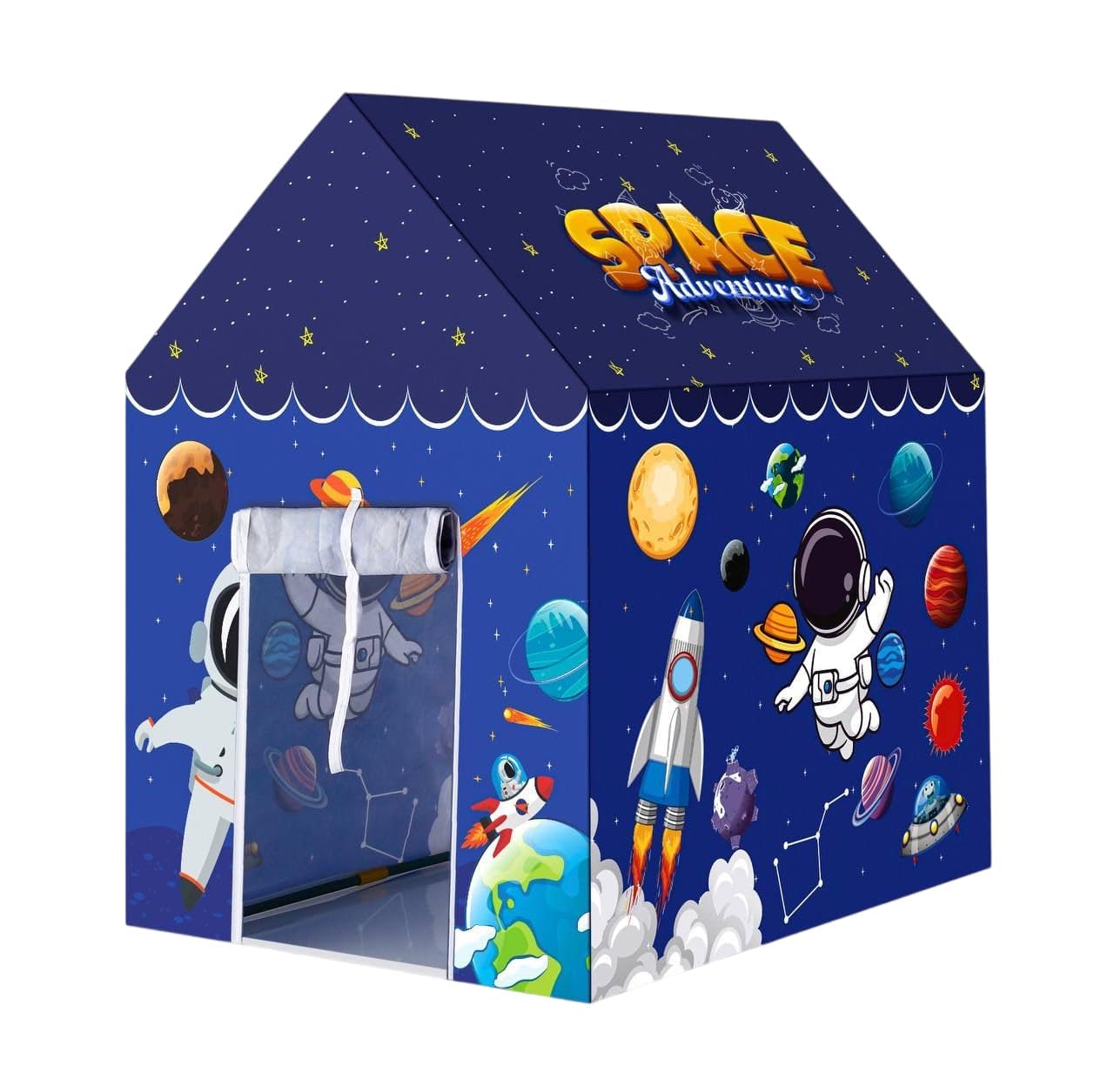 Play House for Boy&Girls Jumbo Size Extremely Light Weight, Waterproof Kids Play Tent House for Girls Boys | Water Repellent Big Size | Bis Approved,Multicolor (Space Tent House)-image-19