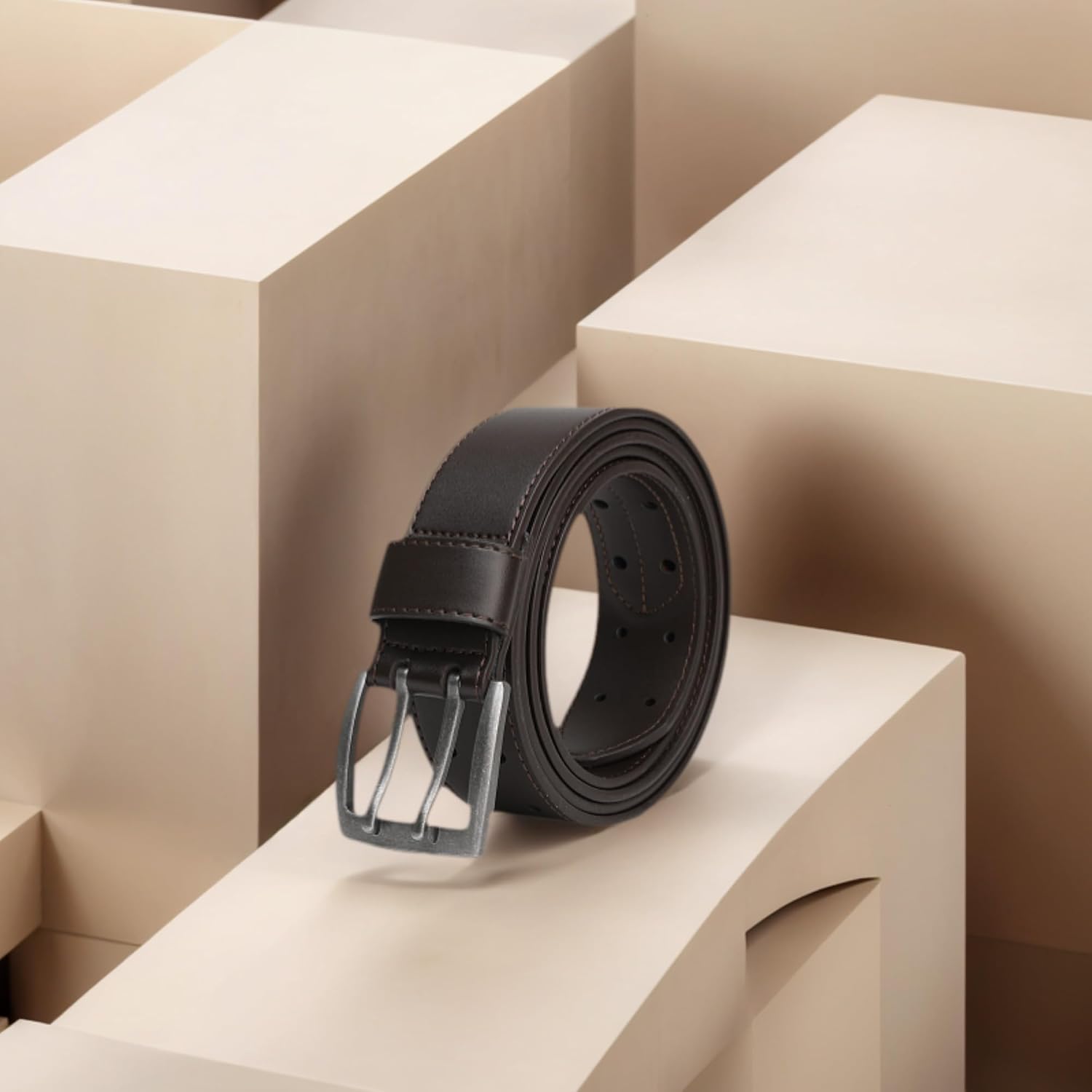 Men's Belt Big & Tall 56"-80" Genuine Leather Belt Reinforced Strap Casual Work Jean Extra Long Belts