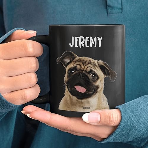 Miniatura 3 de CUBICER Tazas de café personalizadas con nombre personalizado tazas de cerámica negra taza de viaje grande taza de té de vidrio de onzas lindos