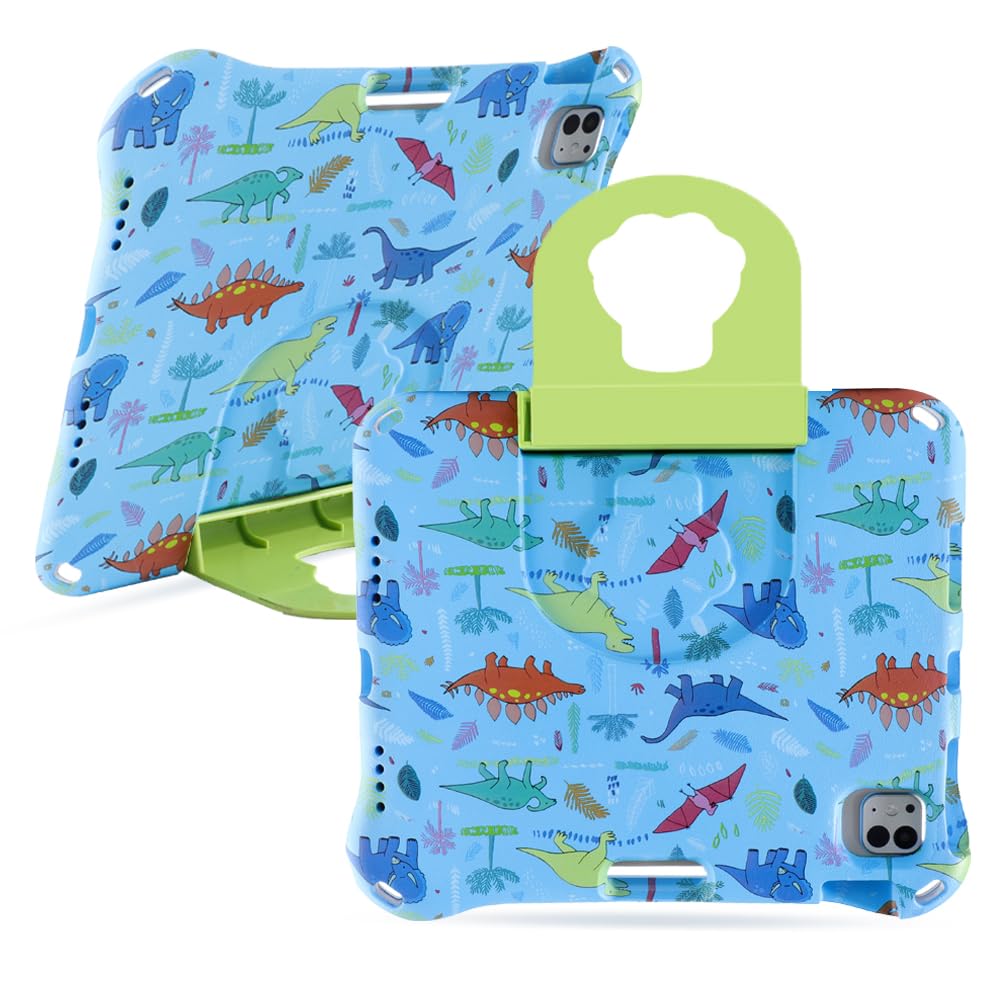 Fit for iPad 10.2 Dinosaur Case for Kids Boy Light EVA Kid Friendly Shockproof Drop Protection Tablet Cover with Handle Stand iPad 9th 8th 7th