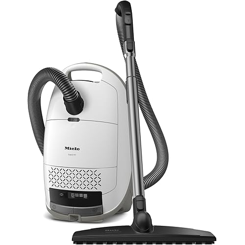 Miele New Guard M1 Parquet XL Bagged Canister Vacuum Cleaner with AirClean Plus Filter, AllTeQ Universal Floorhead, and Parquet Twister XL Floorbrush, LED Icon Display, in Brilliant White
