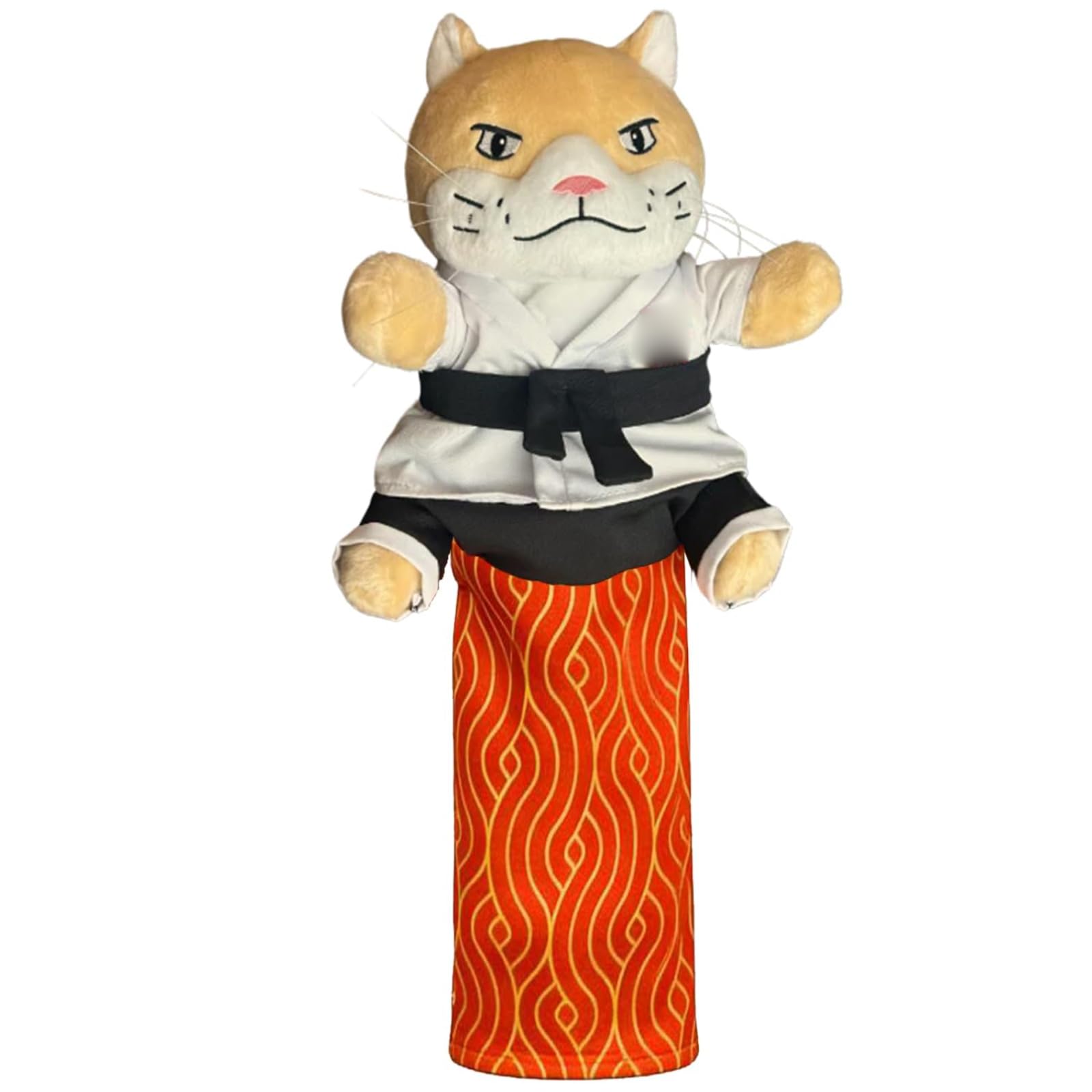 Karate Kitty Cat Wrestling Puppet, Karate Kitty Puppet, Cat Karat-e Kitt-y Wrestler Puppe-t for Play Karat-e Kitten Toy Interactive Boxing with Arm Sleeve A01
