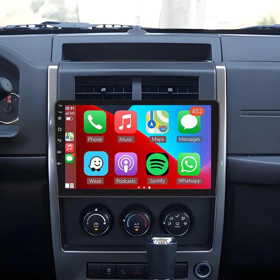 PHEZEN Radio Pantalla Táctil 10.1" para Jeep Liberty miniatura 1