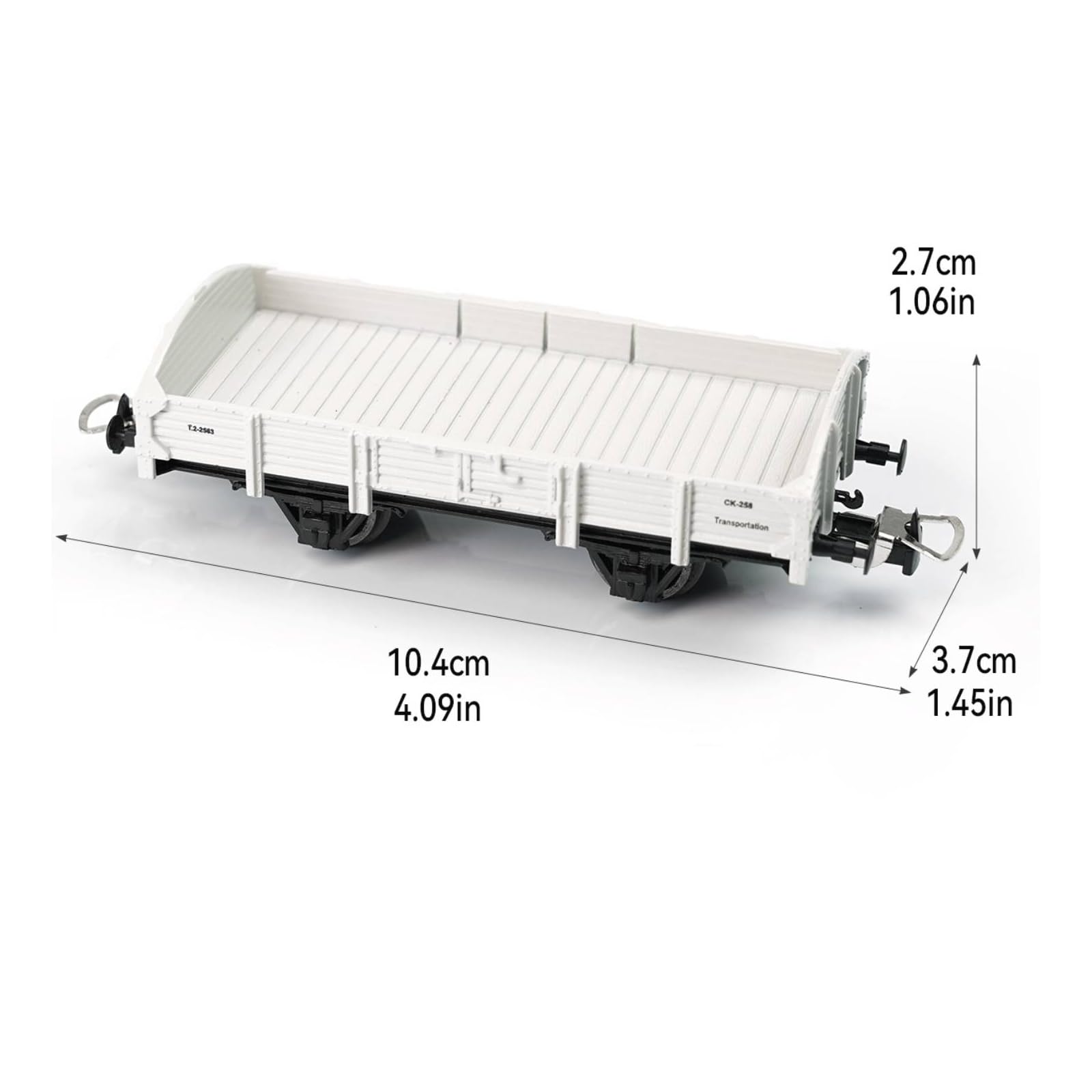 Carro Pianale HO Realistico Carro Piatto Basso Profilo Modellino Ferroviario per Modellisti, Collezionisti