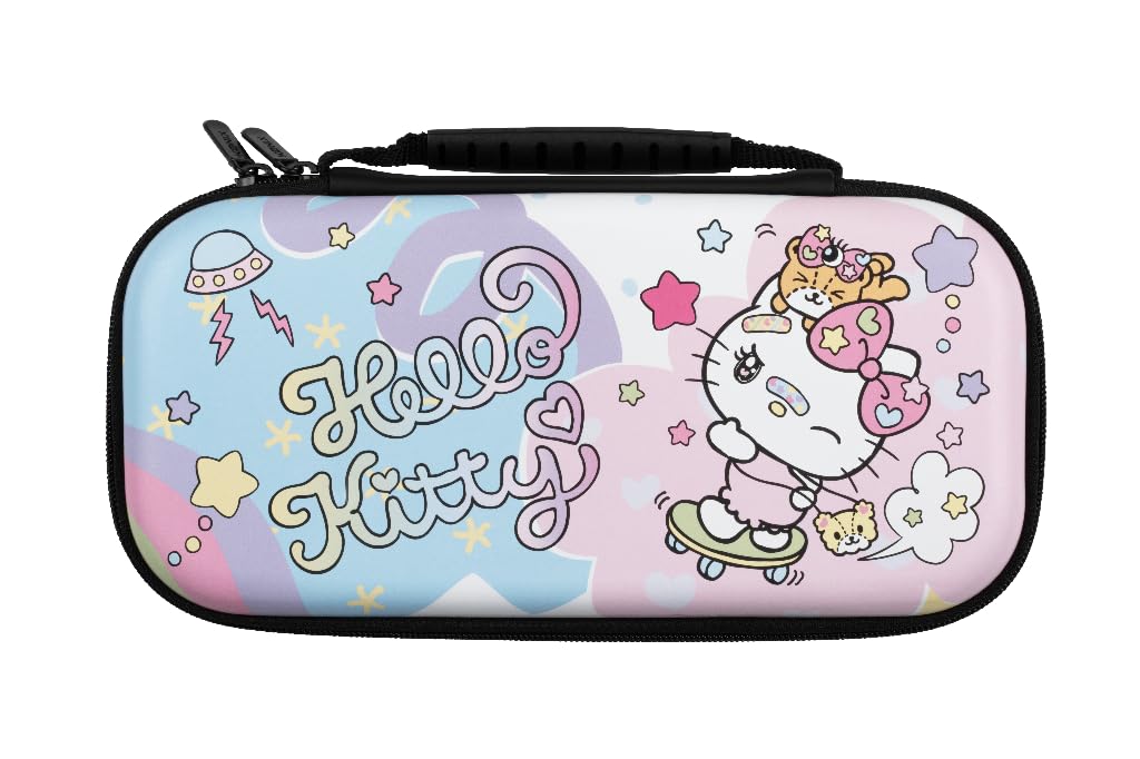 Konix Hello Kitty Set di accessori gaming per Nintendo Switch, Switch Lite e Switch OLED - Custodia - Vetro temperato - Custodia per giochi - Cuffie