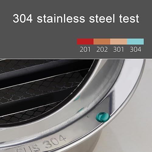 Miniatura 2 de Tapa redonda de ventilación de acero inoxidable resistente al viento, tapa de escape de campana extractora, rejilla con lumbreras, para ventilación