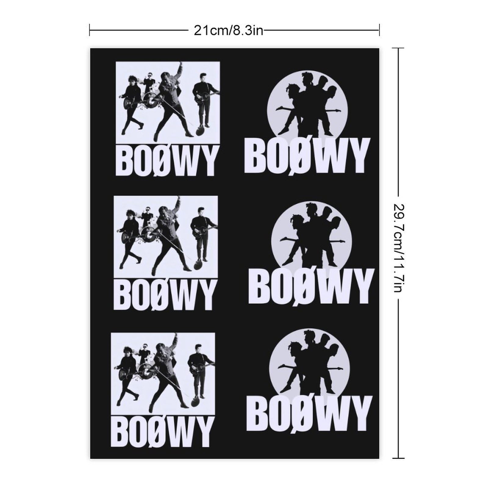 Amazon.co.jp: 防水ステッカーセット 2/4/6枚 ボウイ Boowy BOØWY