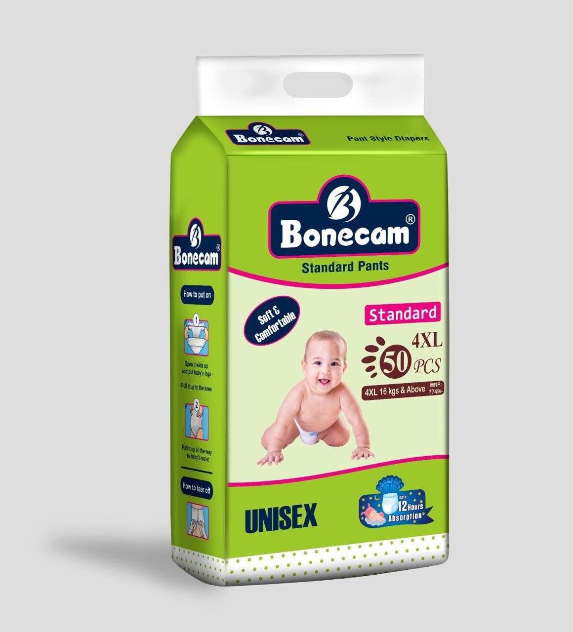 ALIZEE Bonecam Baby Pant Style Diapers (50 count) (4XL)-image-38