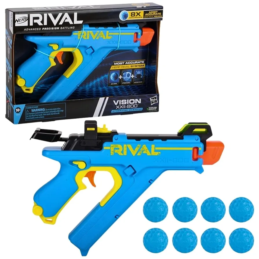nerf rival 電動 (弾51発付き) Amazon.com: NERF Rival Vision XXII-800 Blaster, Most