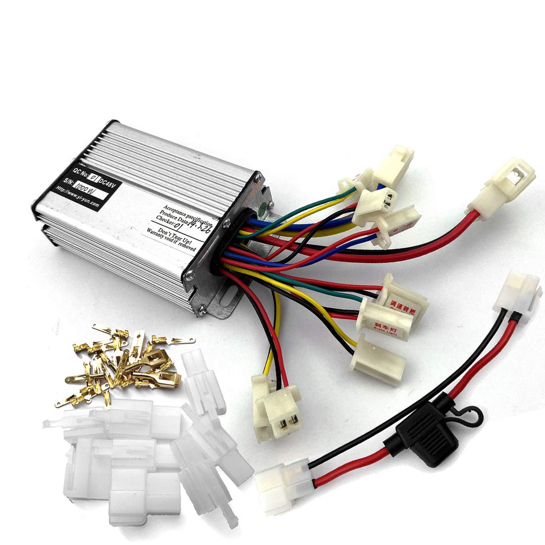 36V 48V 1000W Controller for Brushed DC Motor Scooter Controller with 30A Fusible Circuit Breaker (48V)