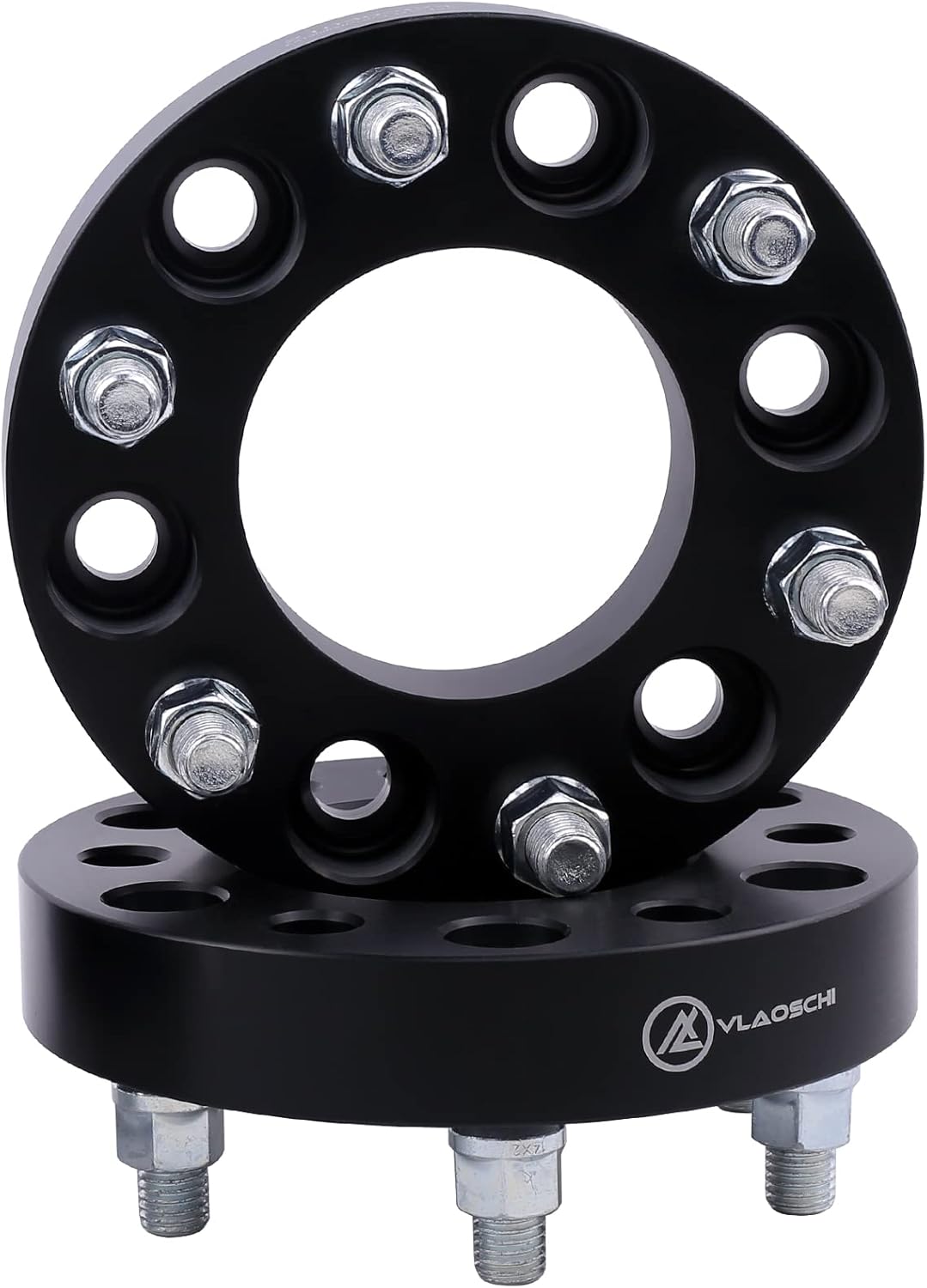 VLAOSCHI Black Forged 6x4.5 to 6x5.5 Wheel Adapters 1 Inch with 1/2" Studs Compatible with Dodge 6 Lug 6x114.3 to 6x139.7 for 1991-2004 Dakota | 1998-2003 Durango | 1993-2010 Viper - Pack of 4