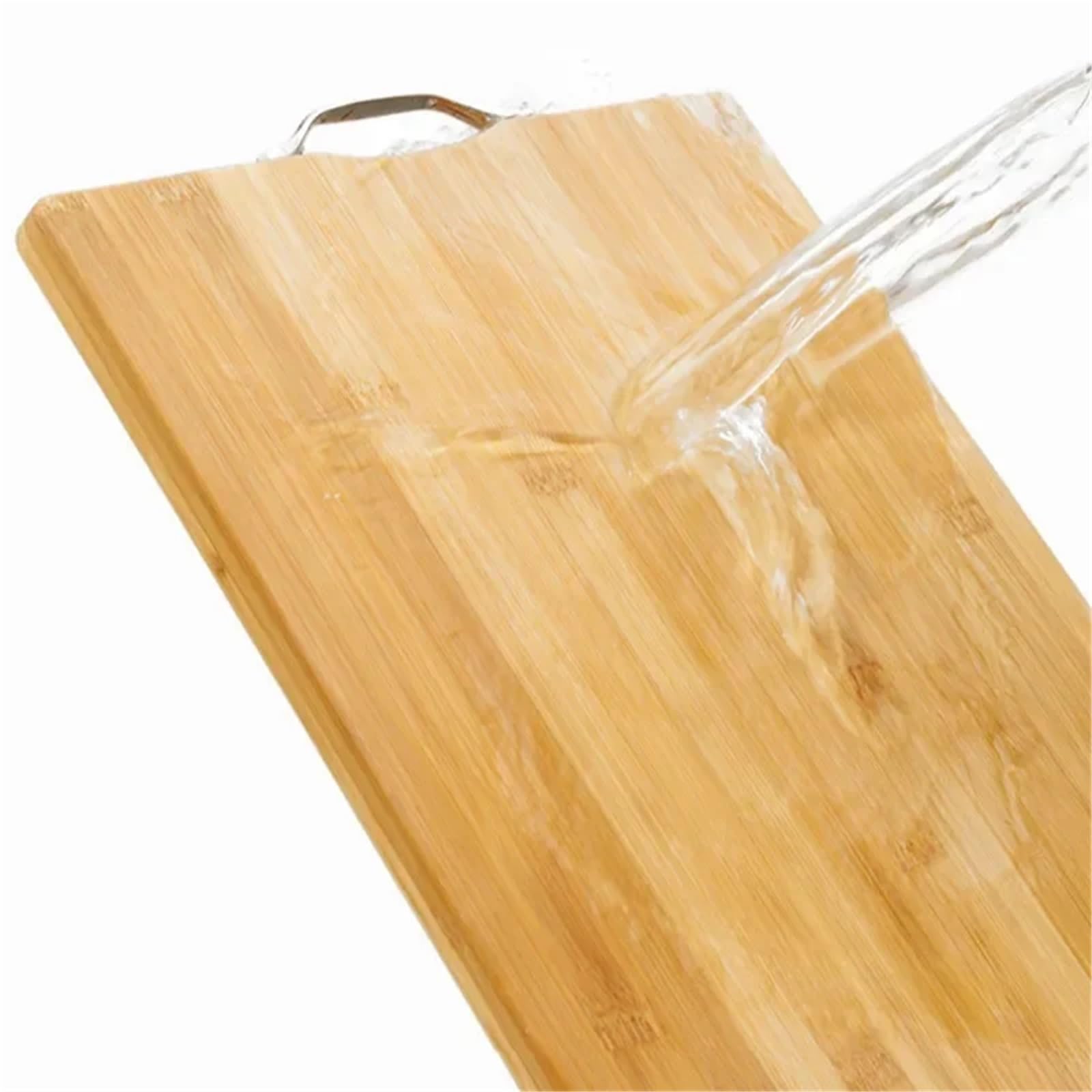 Tabla de cortar de plástico Tablas de cortar bambú for cocina. Tabla natural con asas for picar carne, verduras y frutas(26x36CM1.8 Thickness)