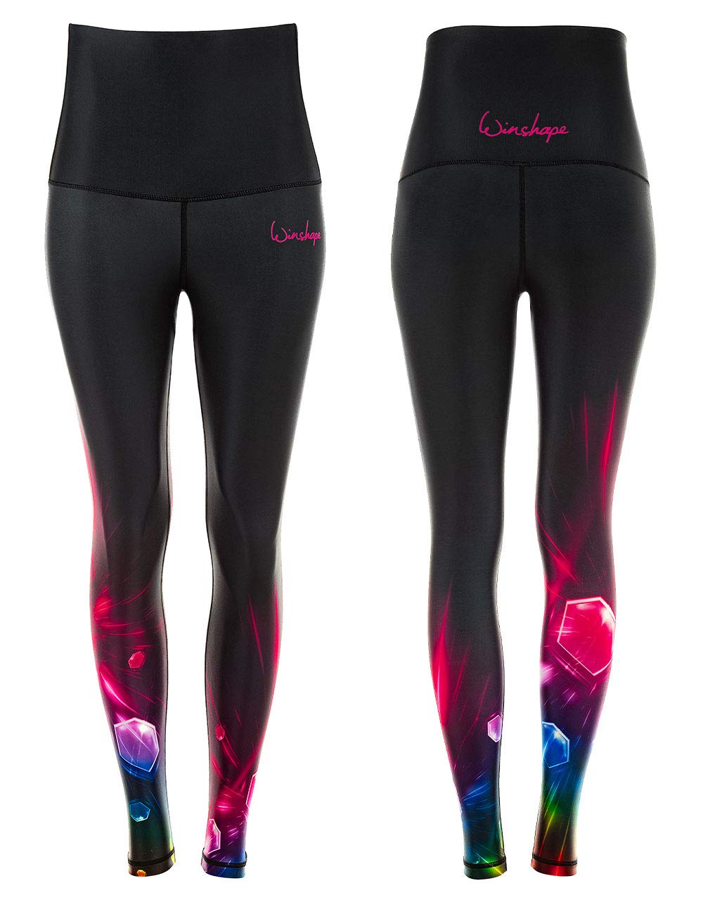 WINSHAPE Women's Functional Power Shape Tights High Waist Hwl102, Cosmic, Slim Style