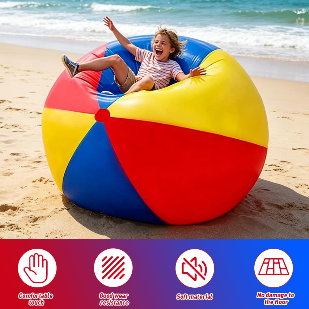 Piłki plażowe Ø 100 cm, nadmuchiwana piłka wodna z wytrzymałej gumy, zabawka na basen