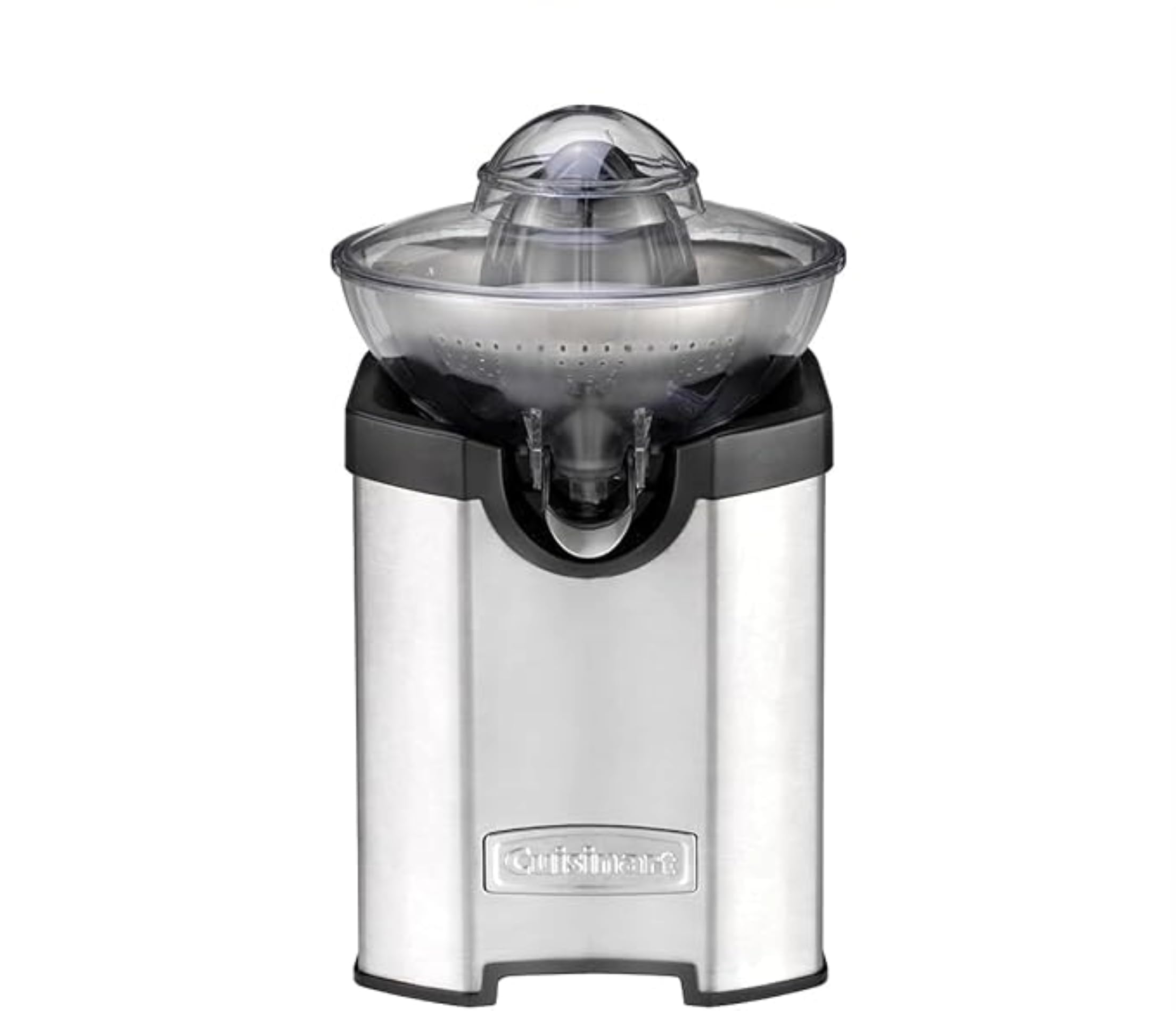 Cuisinart Prensa Eléctrica de Cítricos | Exprimidor de Frutas de todos los tamaños - Naranja, Limón, Lima, Pomelo | Sin goteo | Apto para lavavajillas | Tamaño compacto | Acero inoxidable