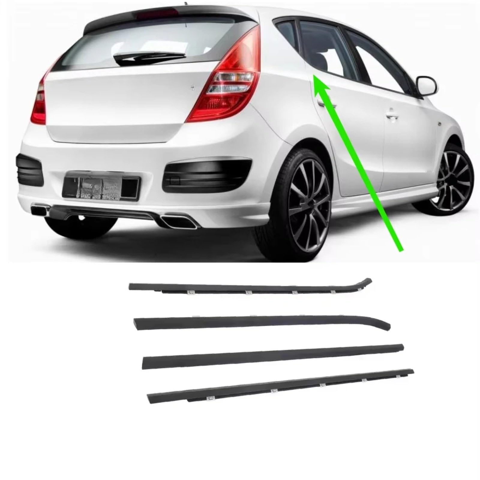 Compatibile con Hyundai I30 822102L000 Guarnizione in Gomma Protettiva per finestrino Esterno Auto.