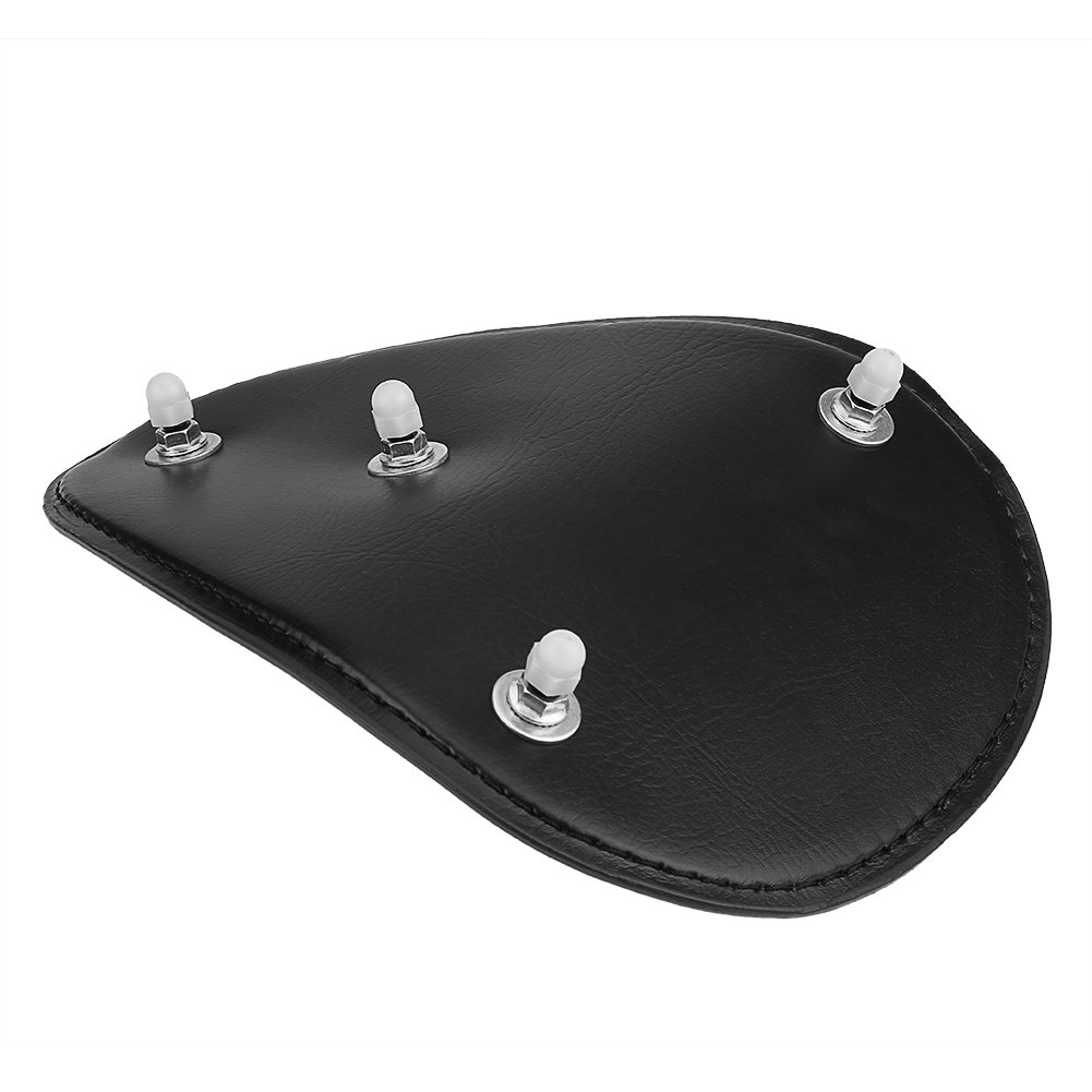 3"Asiento Individual de Cuero para Motocicleta con Soporte de Montaje en Resorte