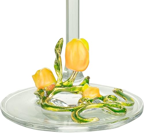 Miniatura 6 de XUDREZ Copas de vino tinto pintadas a mano con esmalte de tulipán, copas de vino transparentes grandes para vino tinto, borde liso, sin plomo (2