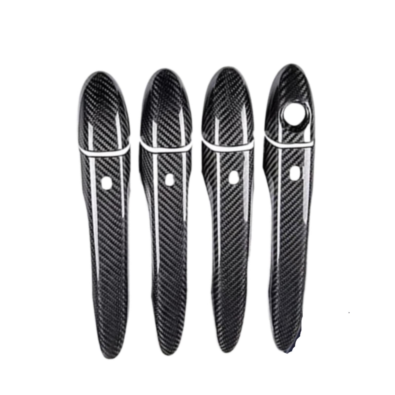 JJRFVBGT Door Handle Trim Compatible with Maserati for Quattroporte 2013 2014 2015 2016 2017 Left Right Left Right Carbon Exterior Door Handle Cover