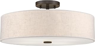 Livex Lighting 52136-92 Meridian 4-Light Ceiling Mount, English Bronze