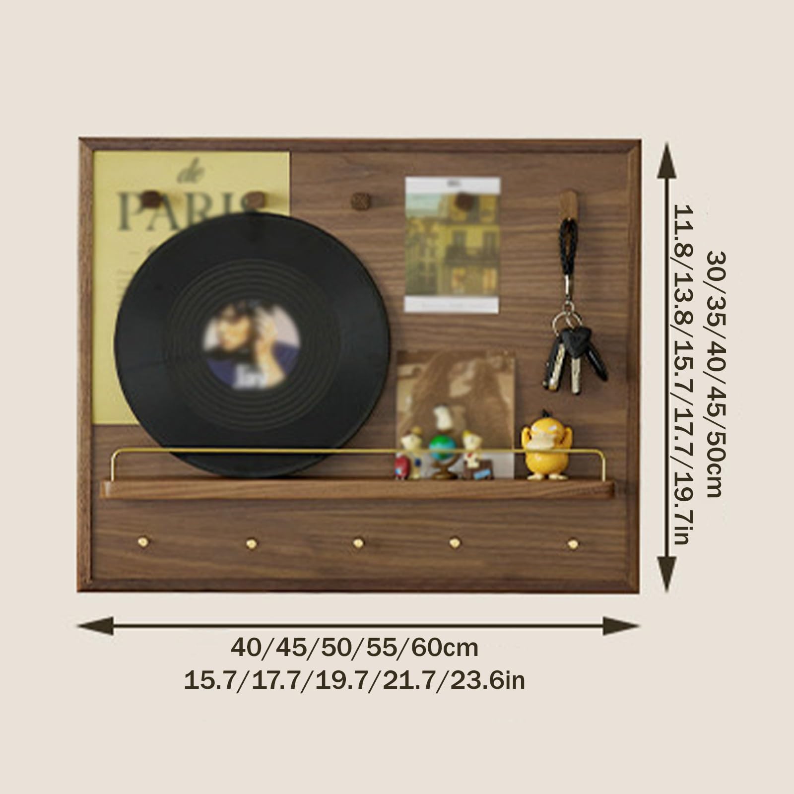 Copertura decorativa quadro elettrico in noce massivo con mensola portaoggetti, copri contatore facile installazione per soggiorno, ufficio e uso domestico(17.7 * 13.8in)