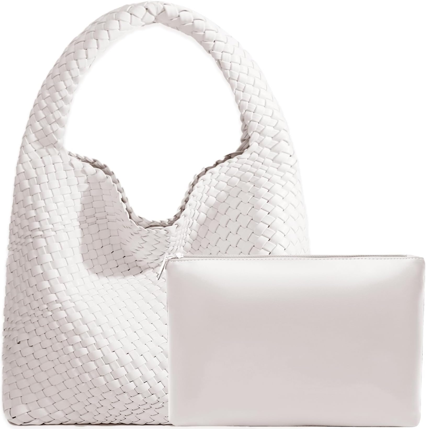 Woven Tote Bag for Women, Fashion Hobo Handbag, Travel Top-handle Shoulder Bag, Beach Underarm Bag with Purse