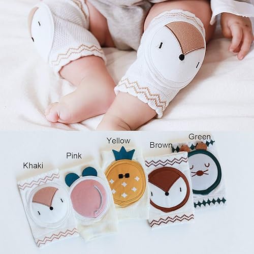 Miniatura 8 de Angzhili Protectores de rodilla para gatear, unisex para bebés, antideslizantes, rodilleras para niños pequeños, cubierta protectora de seguridad