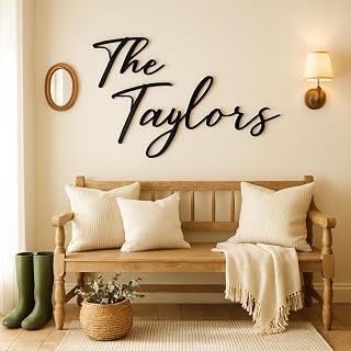 Custom Wood Name Sign – Personalized Baby Name-Last Name-Wedding Sign with Optional Date-Nursery-Kids Room- Entryway Wall Decor