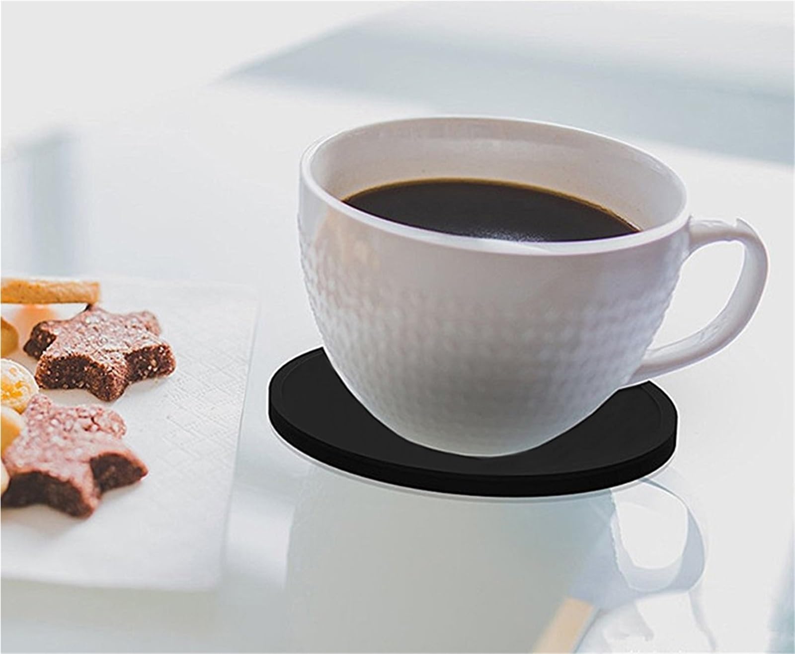 Sottobicchieri Set di sottobicchieri in silicone antiscivolo da 7 pezzi, sottobicchiere rotondo, decorazione for la tavola dell'home office Per La Ufficio, La Cucina