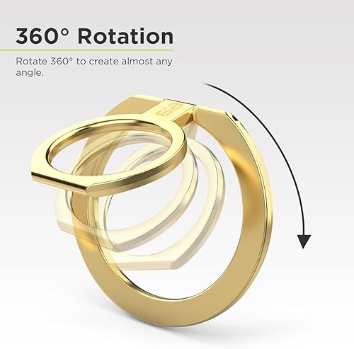 Miniatura 5 de PureGear Agarre magnético para teléfono, soporte magnético para anillo de teléfono, soporte magnético para teléfono MagSafe iPhone 14, 14 Plus, 14