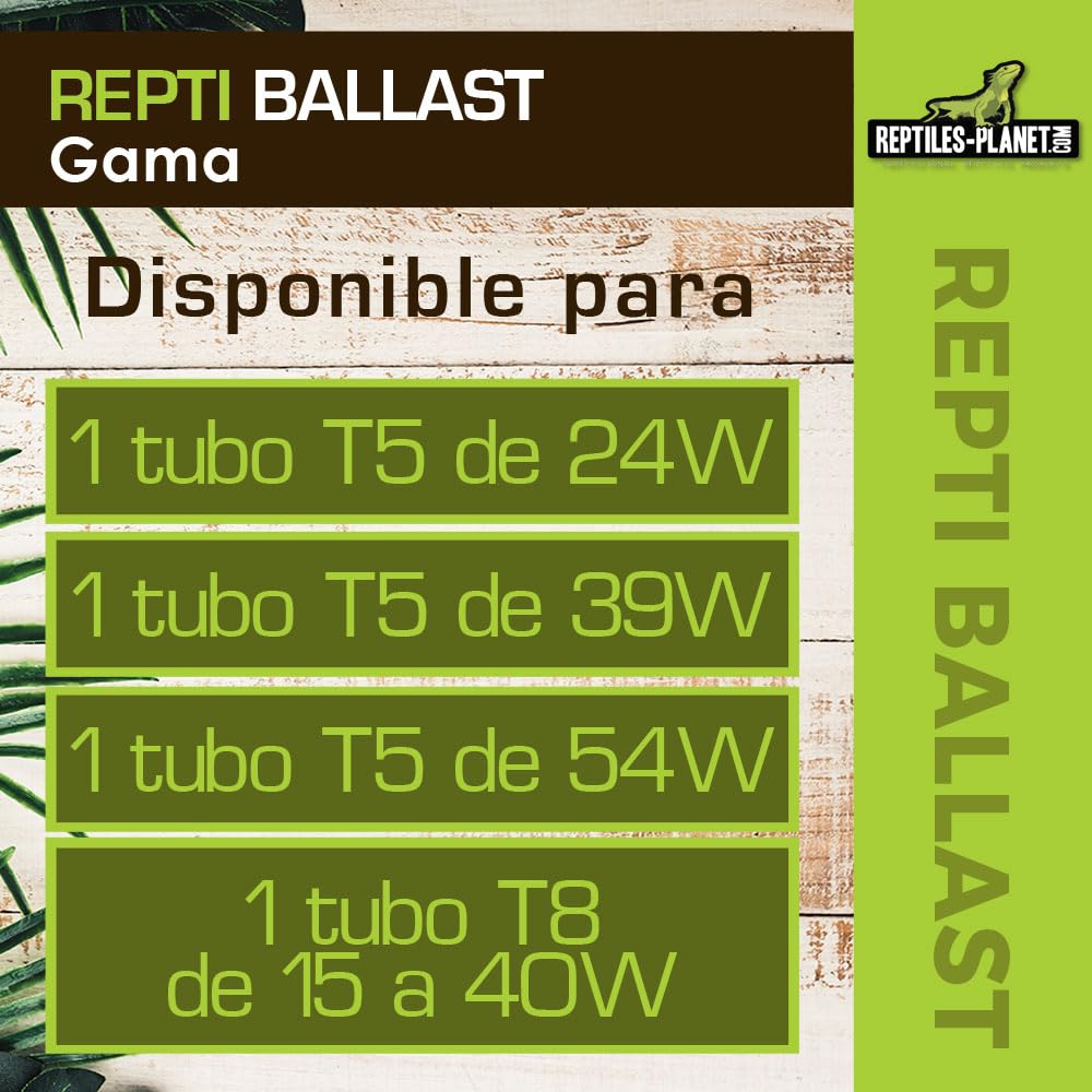 Reptiles Planet - Repti lastre para Tubo Fluorescente T8 de 15 a 40 W