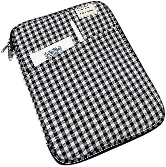 11-13Inch Cute Puffy Laptop Sleeve Fairycore Carrying Laptop Bag Cover Kawaii Tablet Liner Pouch Cottagecore Office Accessories (11inch,Black) - Image 2