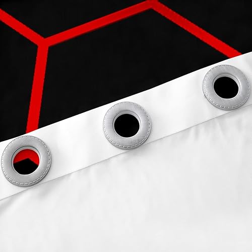 Miniatura 6 de Cortinas de ventana con diseño de panal para niños, hombres y niñas, diseño geométrico moderno con temática hexagonal, para dormitorio, sala de