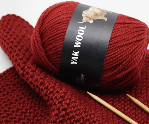 2 Balls Yak Wool Acrylic Blend Yarn Light Worsted Soft Knitting and Crochet Yarn for Knit DIY Craft Scarf Sweater Gloves Thread Yarn (7oz,Pink)