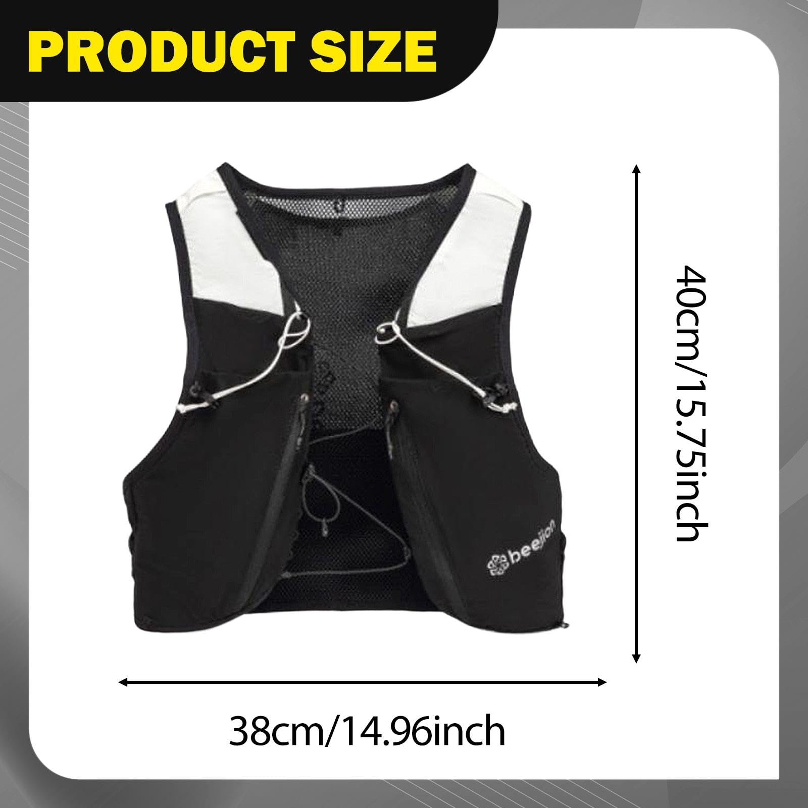 Gilet Running Zaino Idratazione Zaino Sportivo Zaino Ultraleggero Multitasca Nylon Traspirante Adatto a Trail Running Ciclismo Arrampicata Escursionis