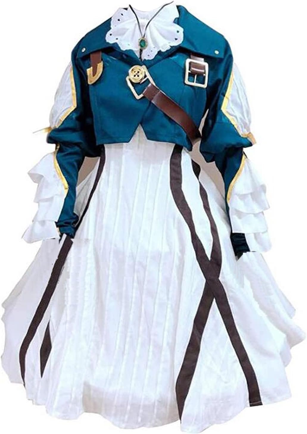 Poetic Walk Anime Womens Cosplay Costume Blue Uniforms Suit Lolita Princess Dress Outfit