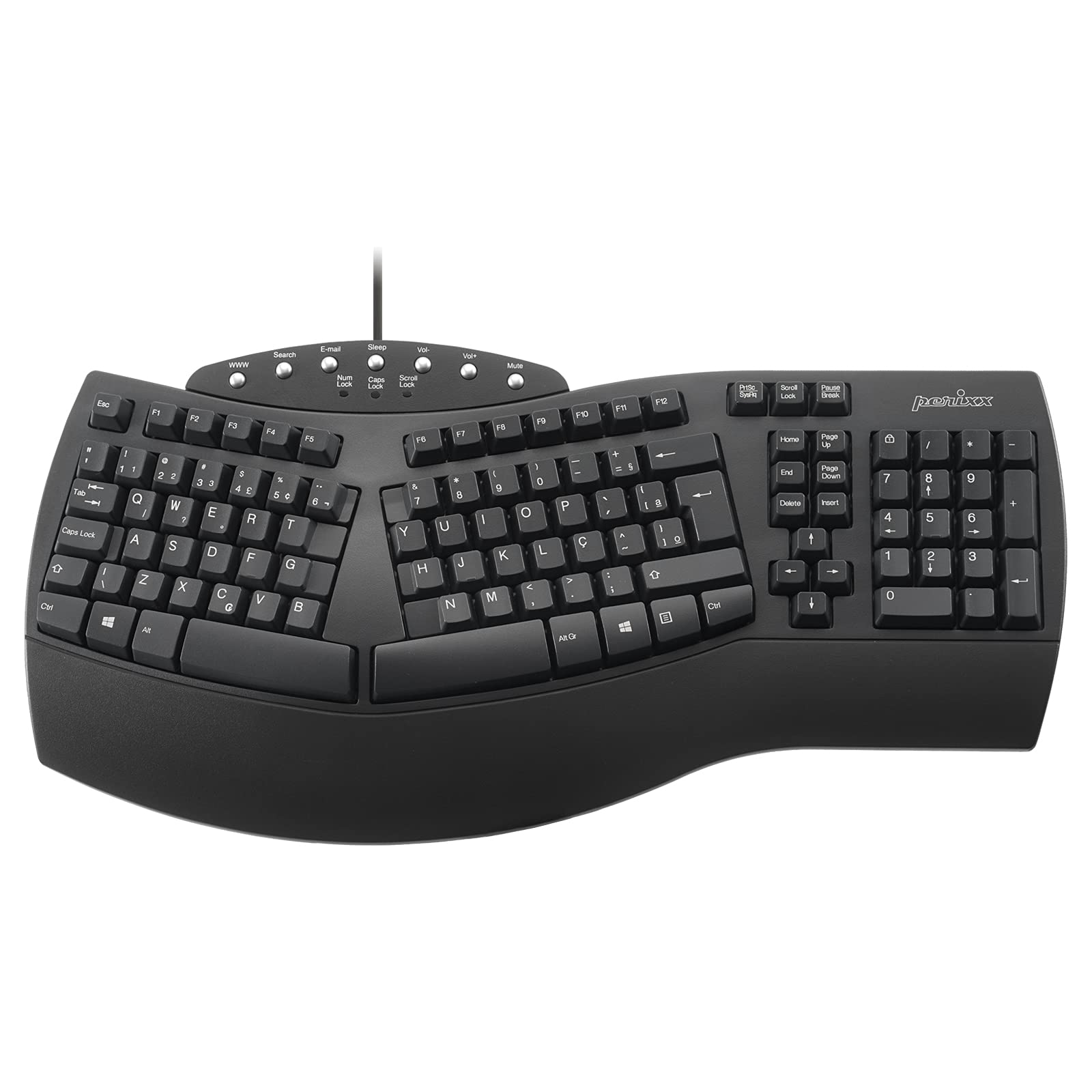 Perixx PERIBOARD-512B bedraad ergonomisch gesplitst USB Perixx PERIBOARD-512B bedraad ergonomisch gesplitst USB