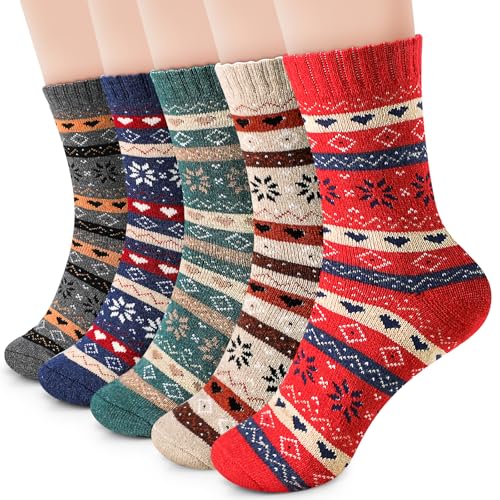 Airabc Thermal Winter Women Socks 5 Pairs Warm Christmas Socks for Women product thumbnail 12