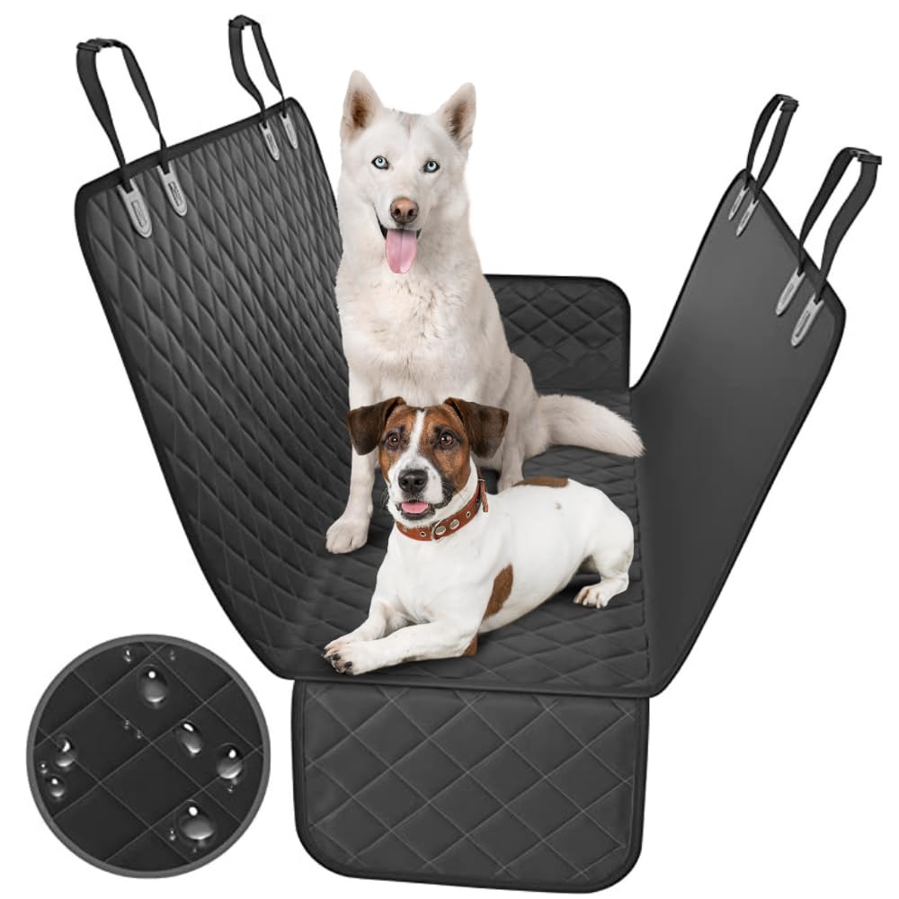 Protection Voiture Chien KYG - Housse Siège Arrière Luxueuse 135x175cm Avec Fenêtre Visualisation