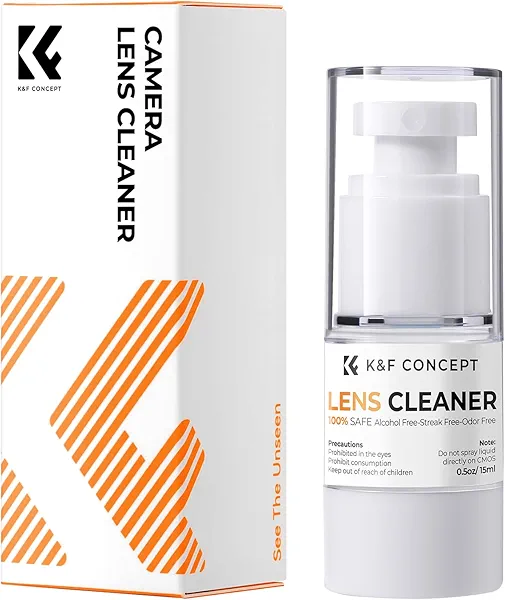 K&F CONCEPT Spray and Microfiber Lens Cleaner Care Kit, Non-Flammable Camera Lens Cleaner and Digital Sensor Cleaning Solution,for Coated Lenses, Binoculars, Scopes, Cameras, and Glasses