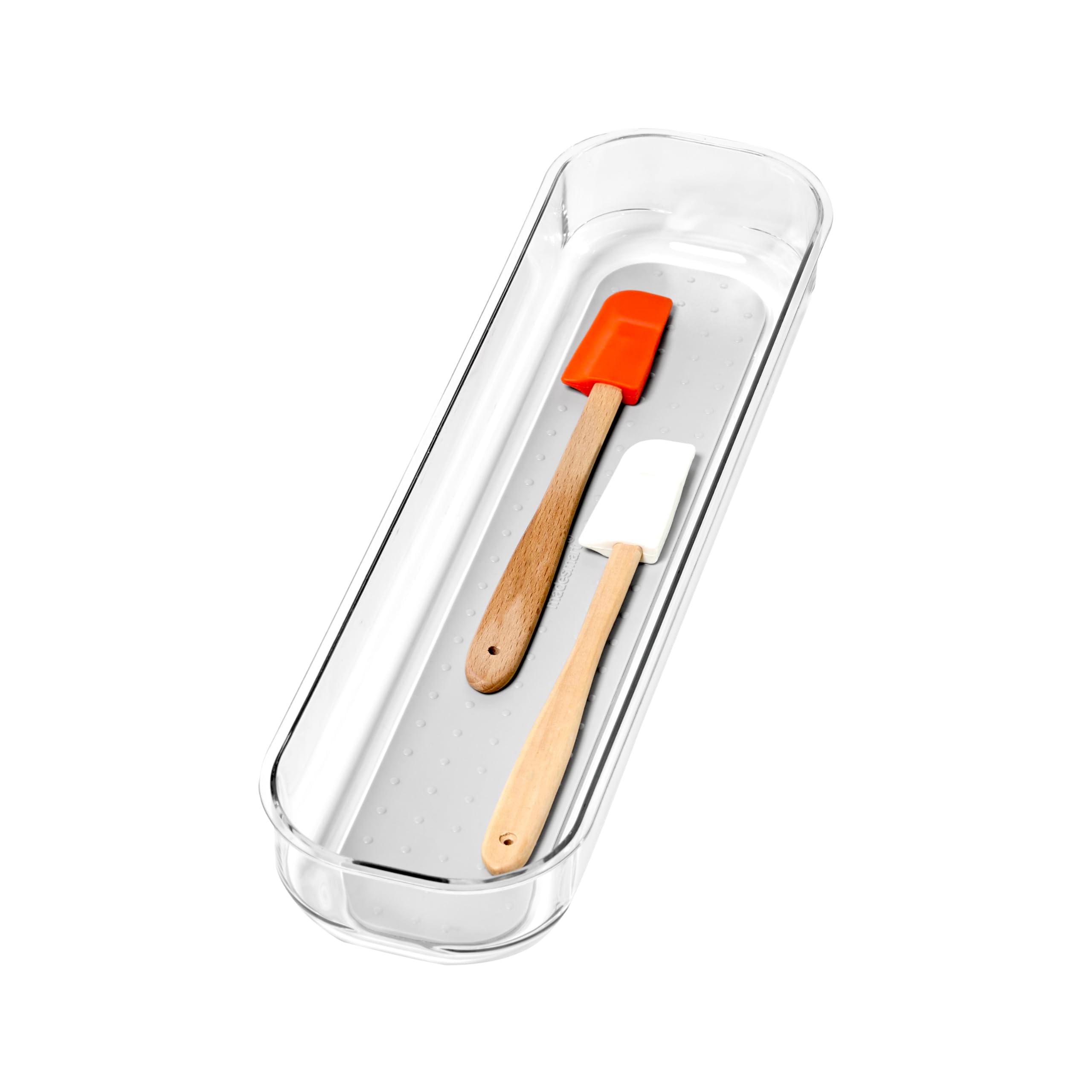 madesmart Organizzatore per cassetto, con impugnatura morbida, 35,5 x 10 cm, colore: grigio chiaro