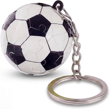 TOI 3D Puzzle Ball Assembles into Keychain Pendant, 30 Pieces 3D Jigsaw Puzzle for Adults Teens, Creative DIY Craft Kit, Gift for Sports Enthusiasm, Football