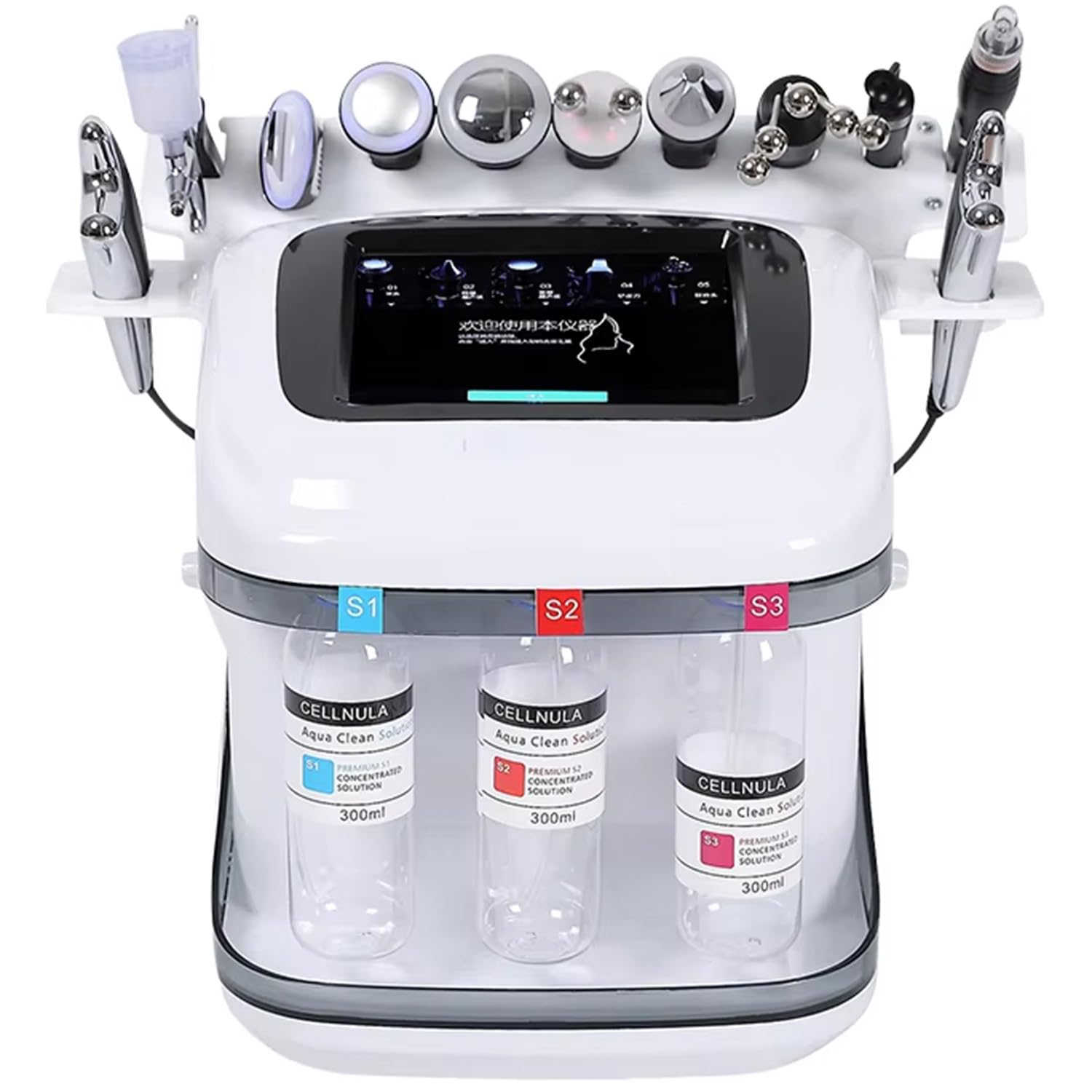 Qiang Professionelle 10in1 Hydrafacial-Maschine 450W 8-Zoll-LCD