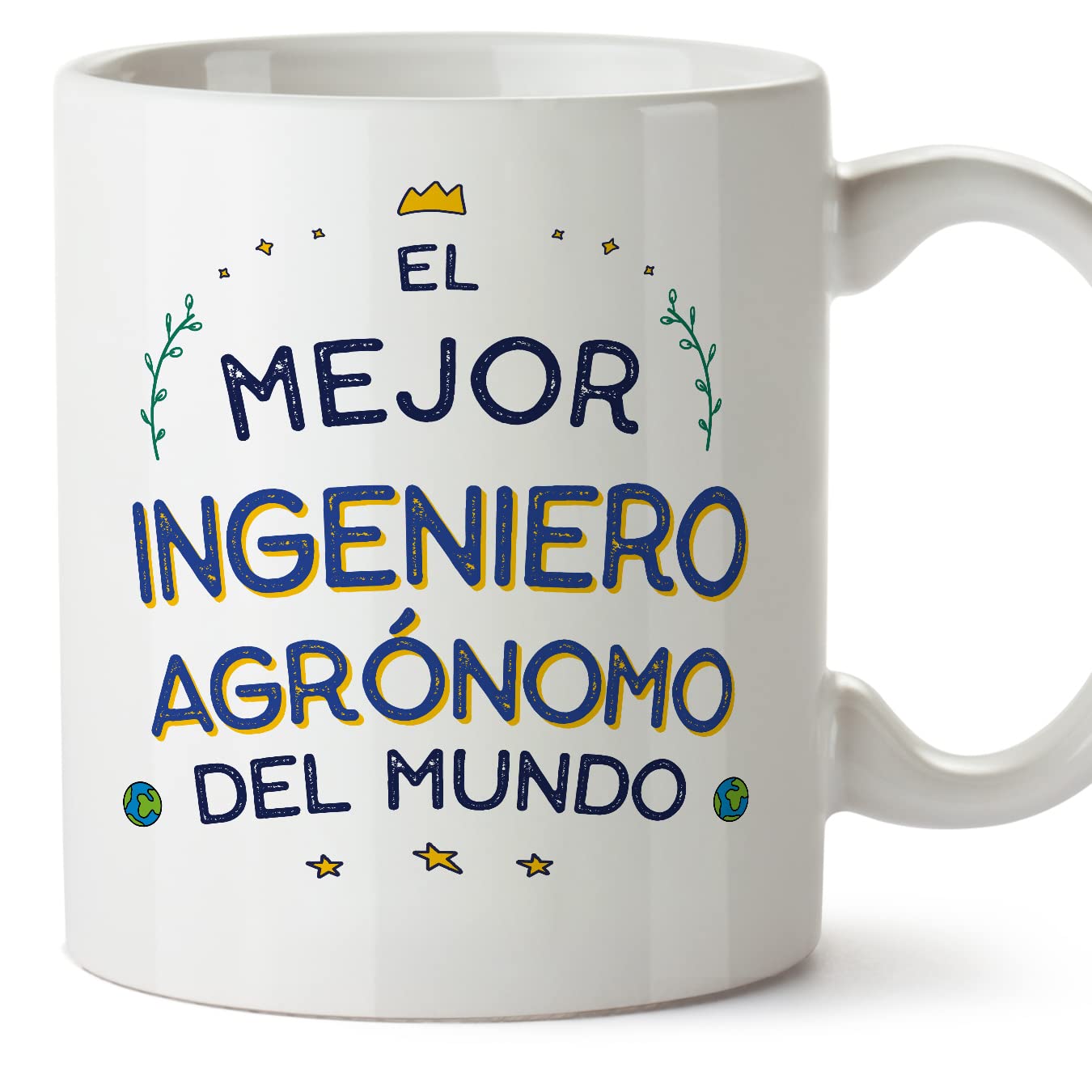 MUGFFINS Agricultural Engineer Man Mug - in Spanish - Mejor del Mundo - Funny Gift for Colleagues - Ceramic 11oz Mug