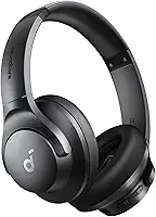 soundcore Q20i da Anker, Fone de Ouvido com Cancelamento de Ruído Ativo, Bluetooth 5.3, Headphone Gamer Sem Fio 60h Bateria, Áudio Hi-Res Graves Potentes, App Personalização, Modo Transparência, Preto