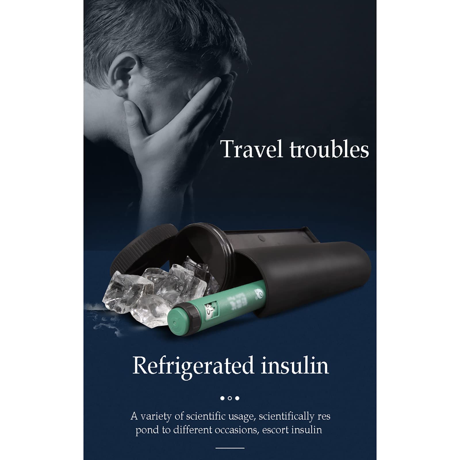 Scatola Refrigerante Per Insulina, Tazza Di Refrigerazione Di Emergenza Per Farmaci Ricaricabile Con Display Digitale, 3 Usi Di Refrigerazione + Conservazione a Freddo + Emergenza