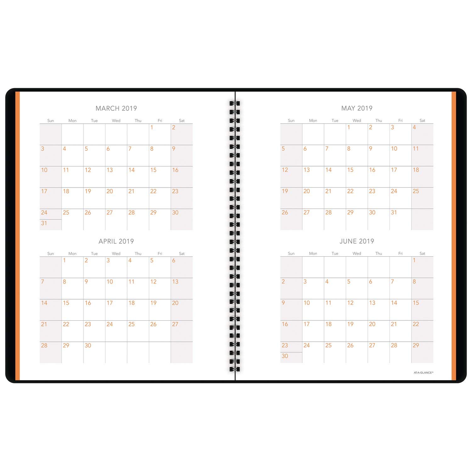 AT-A-GLANCE Notatnik do planowania z kalendarzami referencyjnymi, plan.Write.Remember., 22 x 28 cm, czarny (70-6209-05)