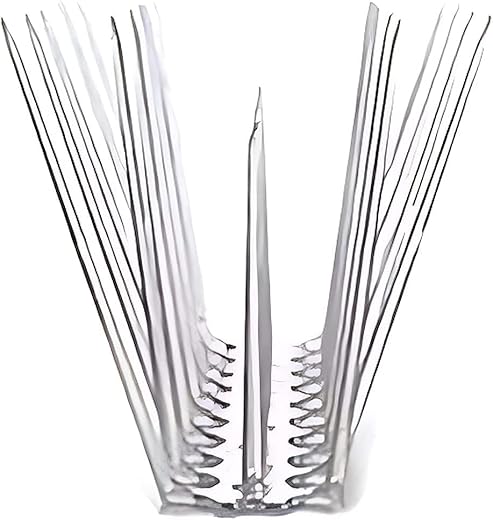 SpikeZone - Bird Spikes - Pigeon Control Spikes (Bird Spikes 10 Pcs) Pigeon Spikes for Balcony, Window AC, Split AC (Polycarbonate)